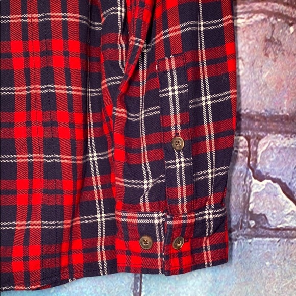 Duluth Classic Red Navy Plaid Men's Shirt Button Down Size XS - Picture 7 of 7